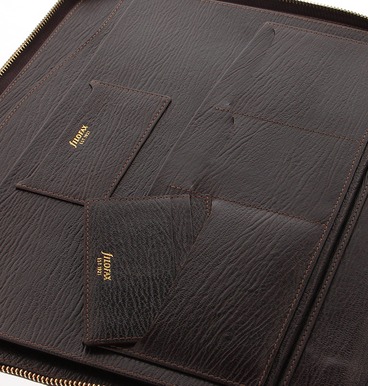 Chester A4 Zip Leather Writing Folio - Image 7