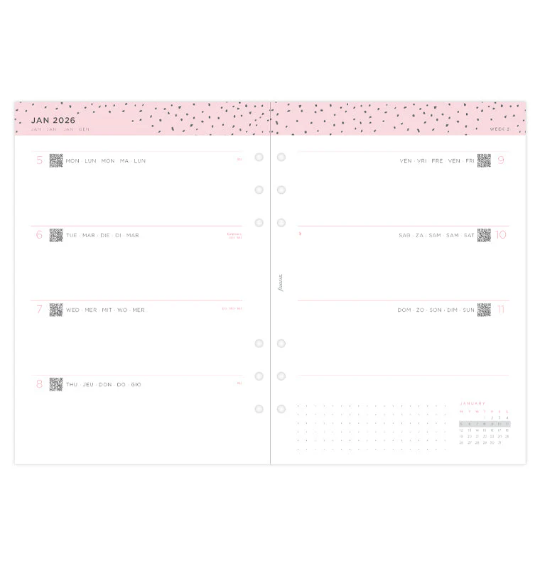 Confetti Week to View Diary - A5 2026 Multilanguage - Image 6