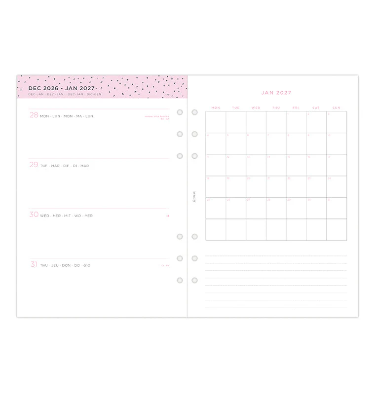 Confetti Week to View Diary - A5 2027 Multilanguage - Image 5