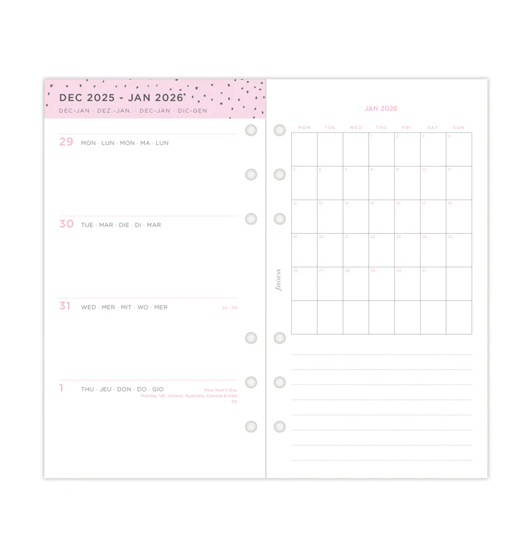Confetti Week to View Diary - Personal 2026 Multilanguage - Image 7
