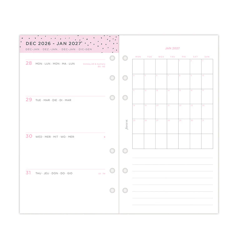 Confetti Week to View Diary - Personal 2027 Multilanguage - Image 5