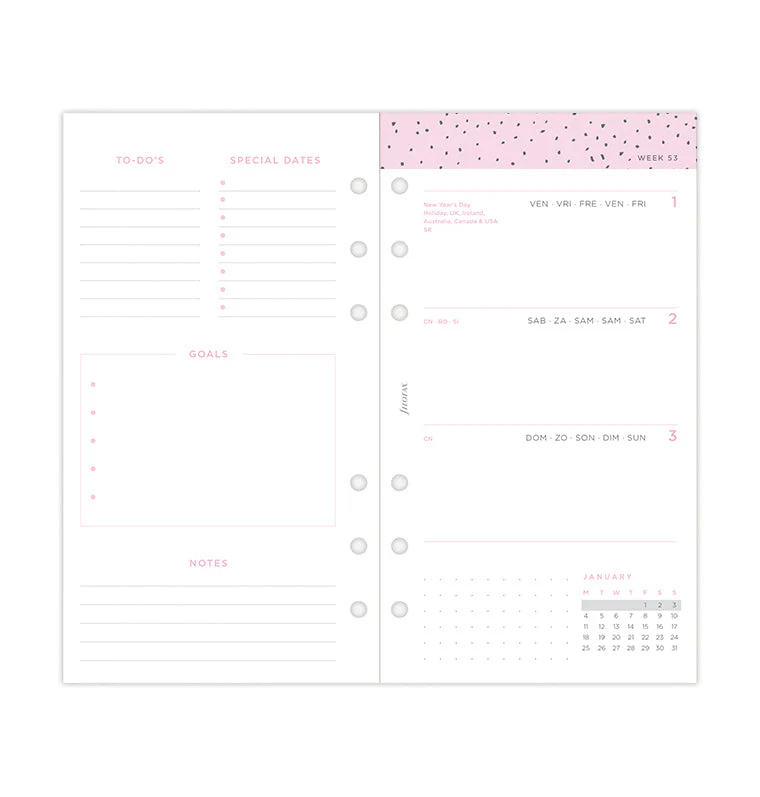 Confetti Week to View Diary - Personal 2027 Multilanguage - Image 6