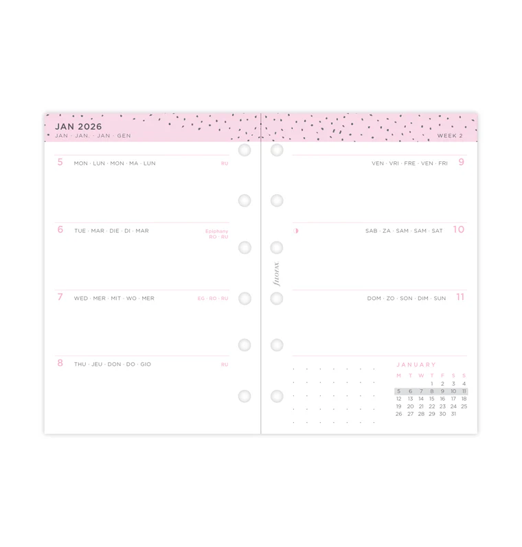 Confetti Week to View Diary - Pocket 2026 Multilanguage - Image 5