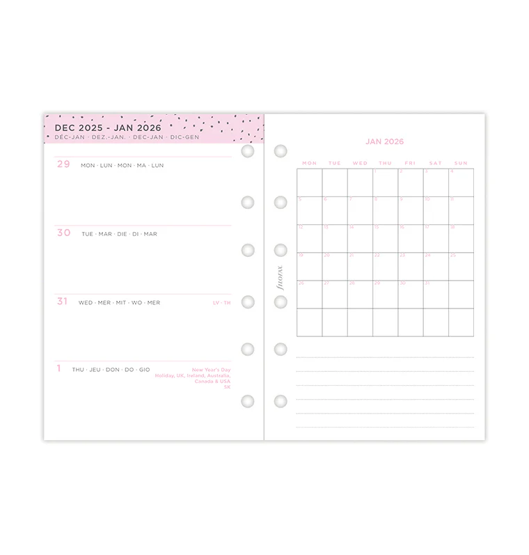 Confetti Week to View Diary - Pocket 2026 Multilanguage - Image 6