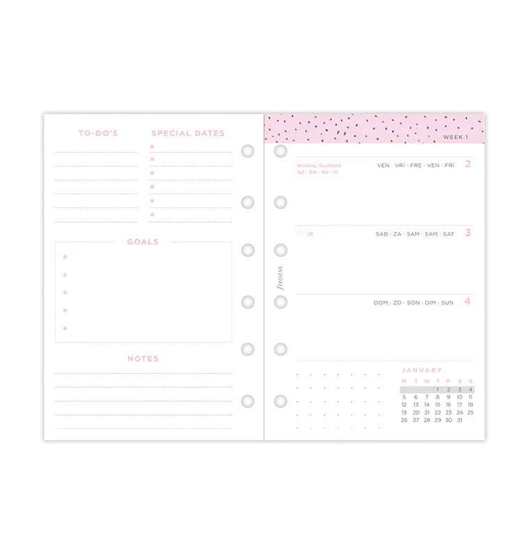 Confetti Week to View Diary - Pocket 2026 Multilanguage - Image 7