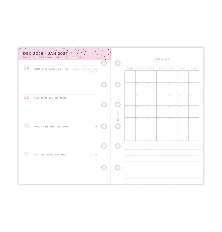 Confetti Week to View Diary - Pocket 2027 Multilanguage - Image 5