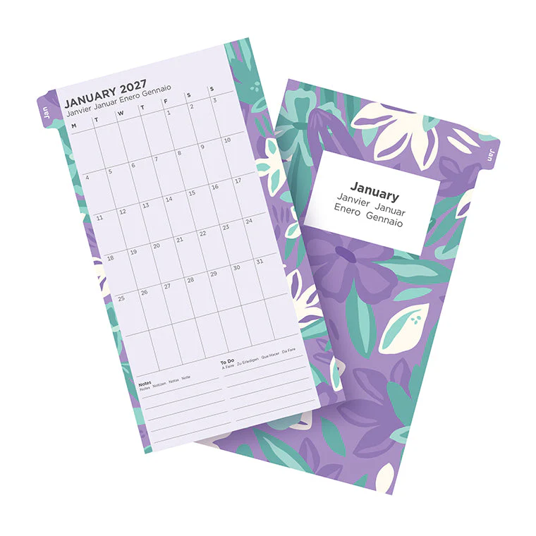 Floral Illustrated Diary Refill Pack - Personal 2027 Multilanguage - Image 5