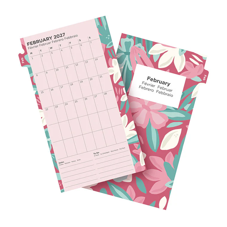 Floral Illustrated Diary Refill Pack - Personal 2027 Multilanguage - Image 6