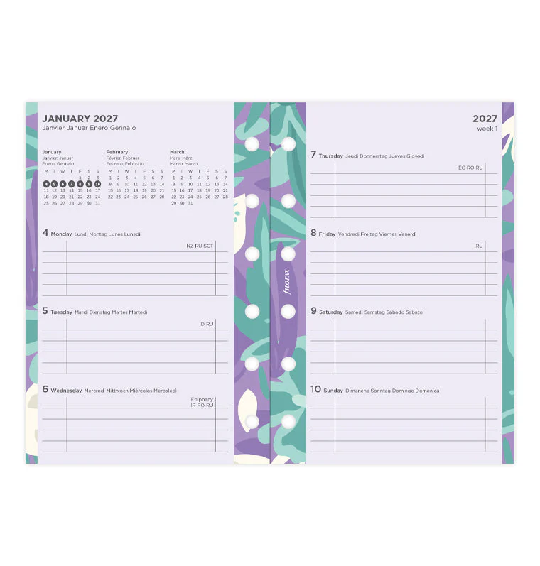 Floral Illustrated Diary Refill Pack - Pocket 2027 Multilanguage - Image 4