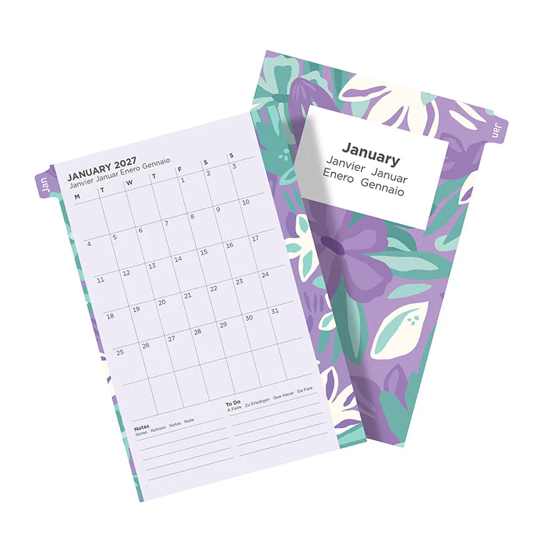 Floral Illustrated Diary Refill Pack - Pocket 2027 Multilanguage - Image 5