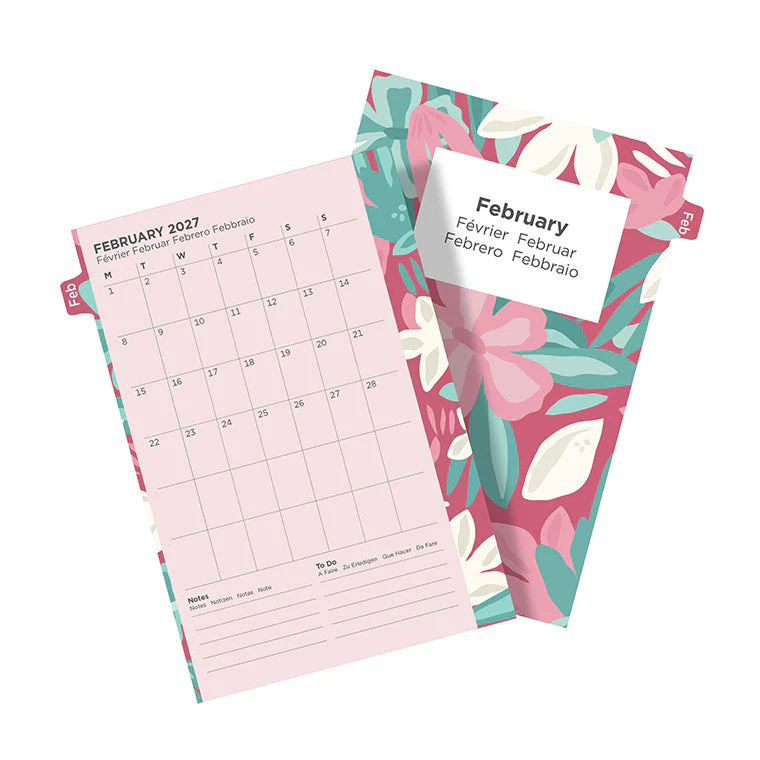 Floral Illustrated Diary Refill Pack - Pocket 2027 Multilanguage - Image 6