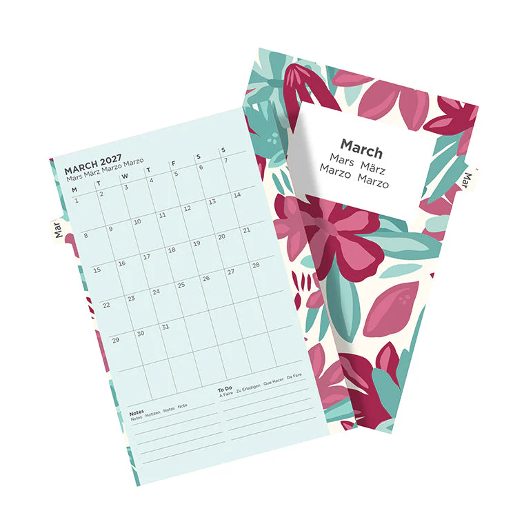 Floral Illustrated Diary Refill Pack - Pocket 2027 Multilanguage - Image 7