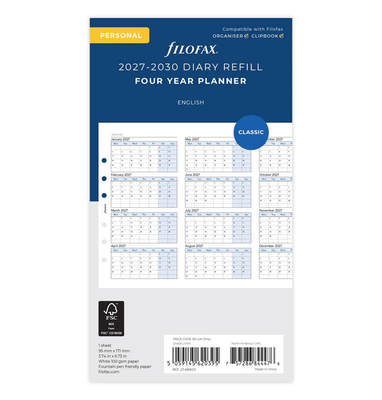 Four Year Planner Personal 2027-2030