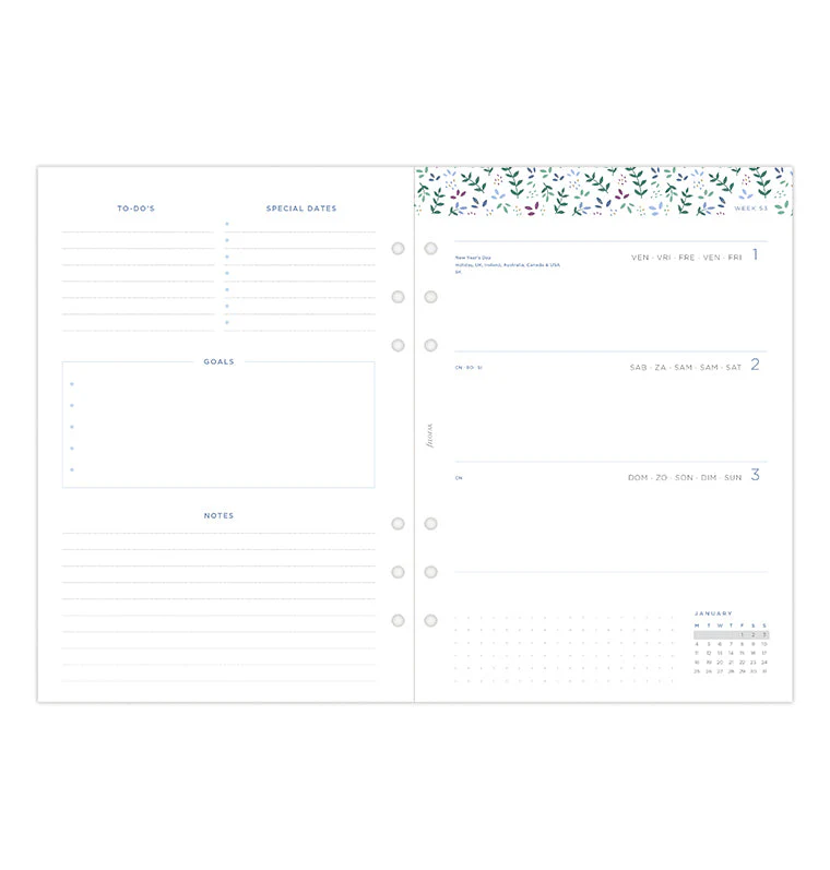Garden Week On Two Pages Diary - A5 2027 Multilanguage - Image 6