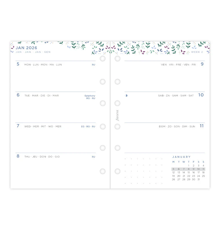 Garden Week On Two Pages Diary - Pocket 2026 Multilanguage - Image 5