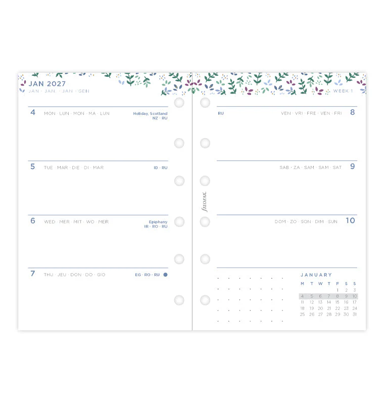 Garden Week On Two Pages Diary - Pocket 2027 Multilanguage - Image 4