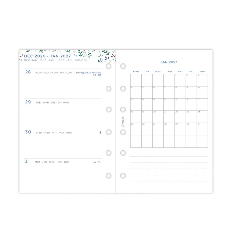 Garden Week On Two Pages Diary - Pocket 2027 Multilanguage - Image 5