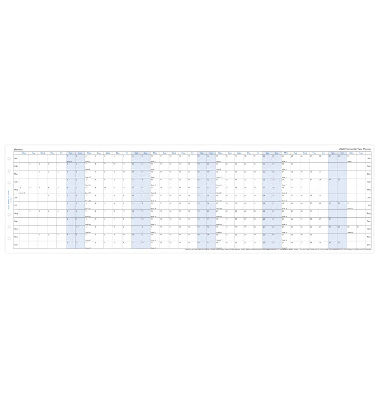 Horizontal Year Planner - Personal 2028 - Image 4
