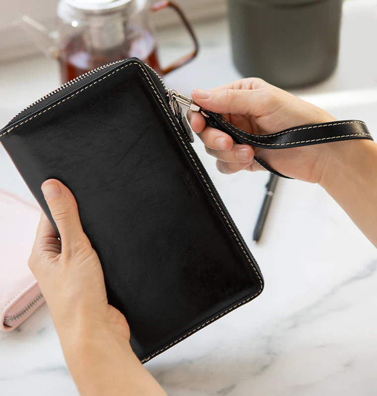 Malden Personal Compact Zip Leather Organizer - Image 9