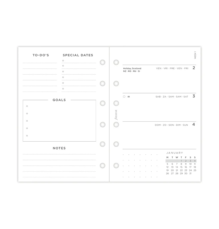 Minimal Week On Two Pages Diary - Pocket 2026 Multilanguage - Image 7