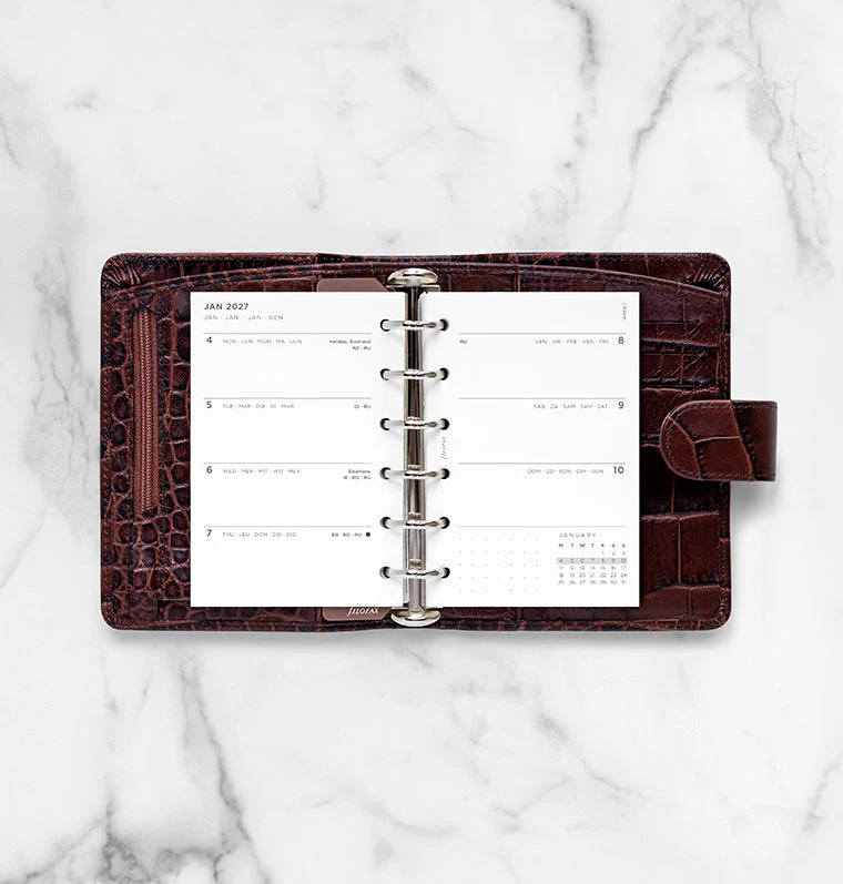 Minimal Week On Two Pages Diary - Pocket 2027 Multilanguage - Image 3