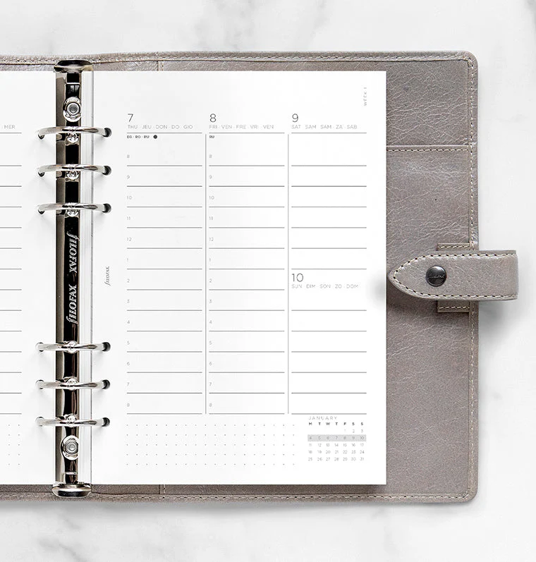 Minimal Week On Two Pages Vertical Diary - A5 2027 Multilanguage - Image 2