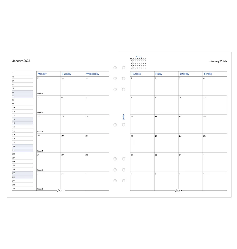 Month On Two Pages Diary - Letter 2026 English - Image 7