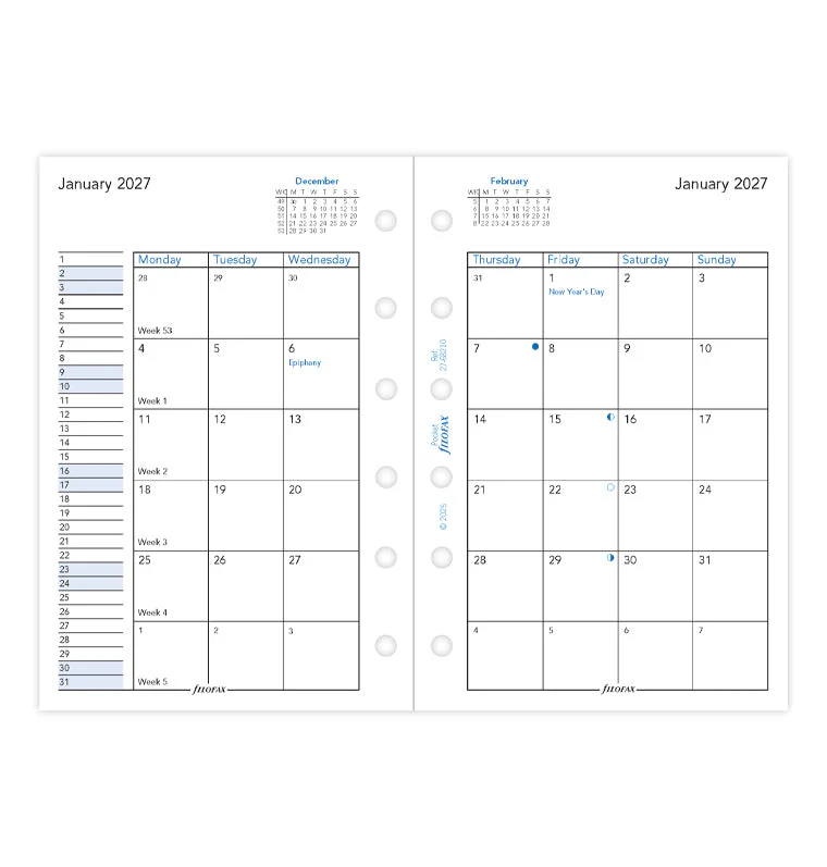 Month On Two Pages Diary - Pocket 2027 English - Image 4