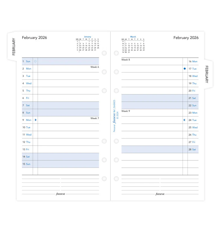 Month On Two Pages Diary With Tabs - Personal 2026 English - Image 4