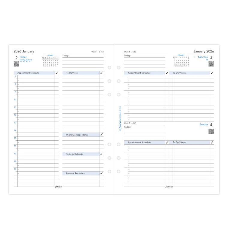 One Day On A Page Business Diary - A5 2026 English - Image 4