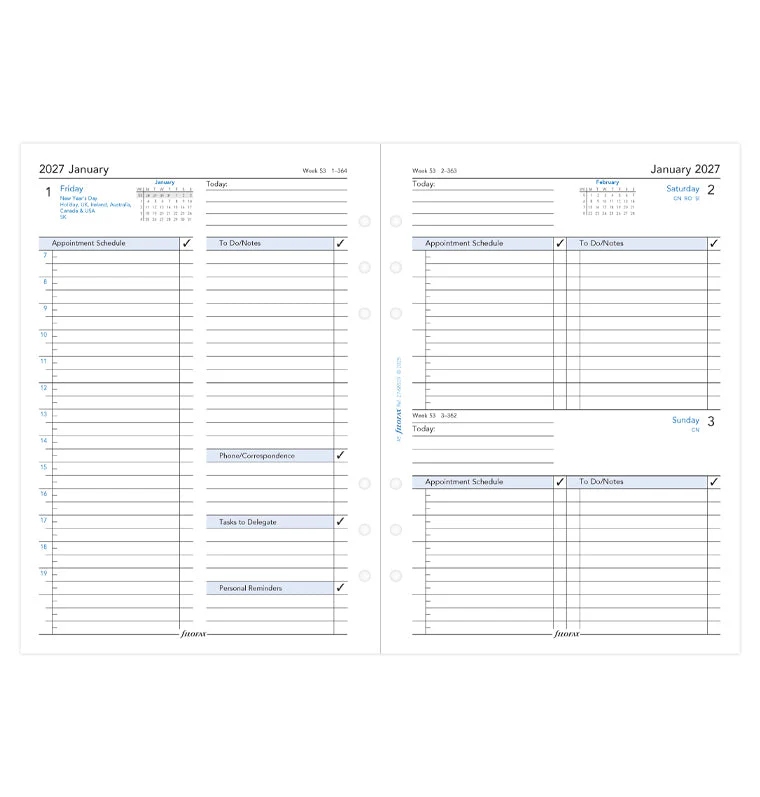 One Day On A Page Business Diary - A5 2027 English - Image 4