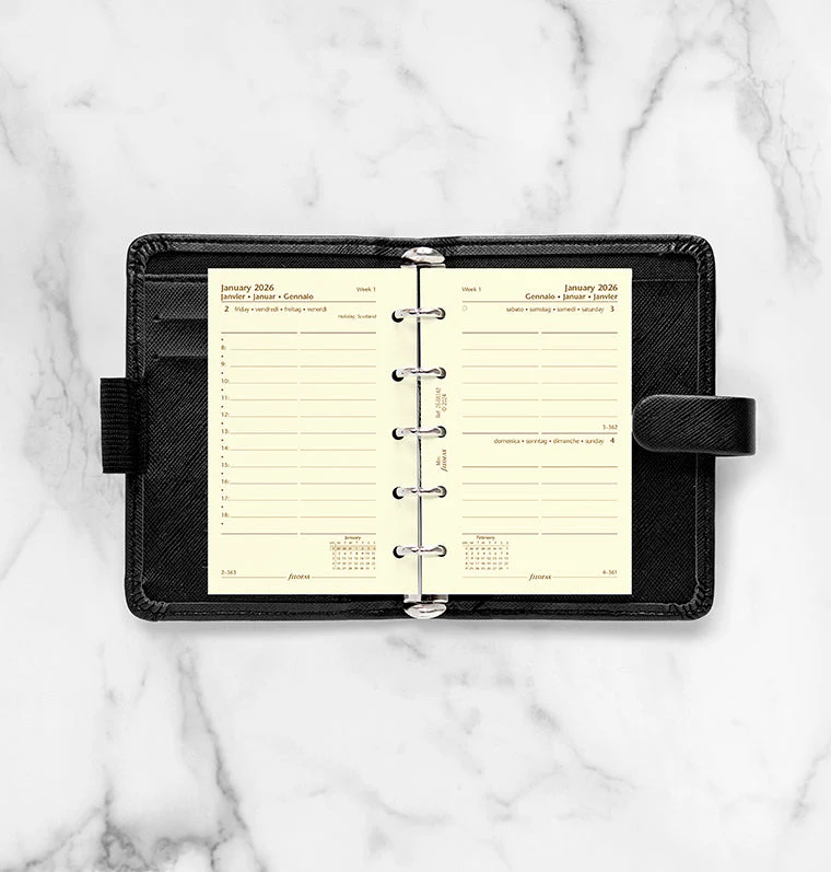 One Day On A Page Diary With Appointments - Mini Cotton Cream 2026 Multilanguage - Image 3