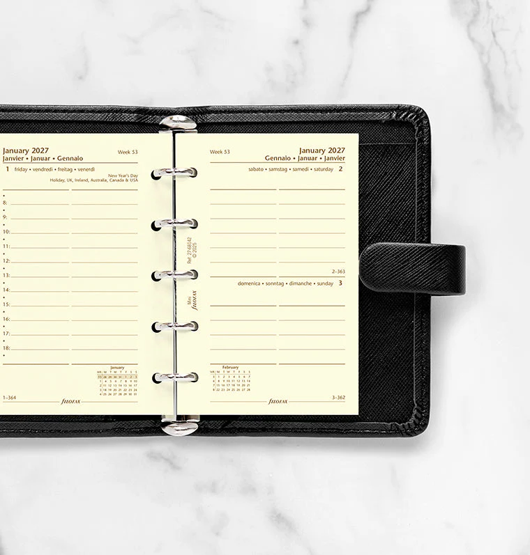 One Day On A Page Diary With Appointments - Mini Cotton Cream 2027 Multilanguage - Image 2