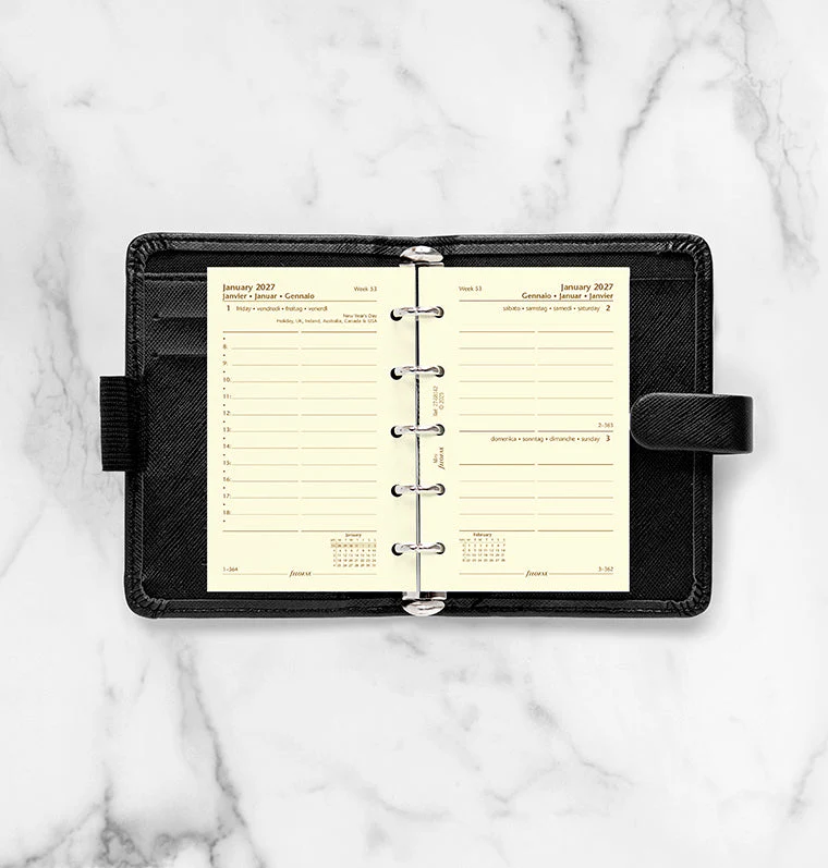 One Day On A Page Diary With Appointments - Mini Cotton Cream 2027 Multilanguage - Image 3