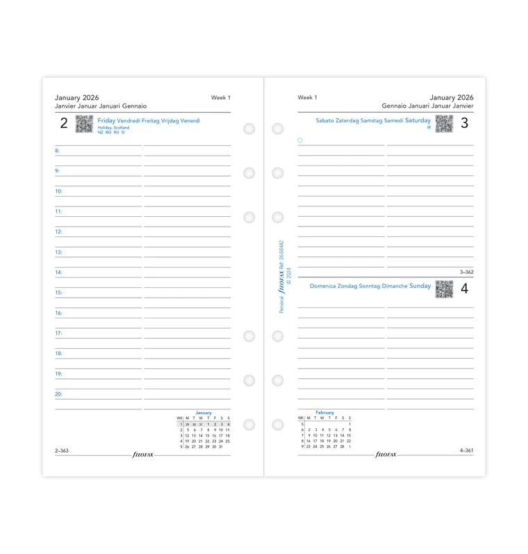 One Day On A Page Diary With Appointments - Personal 2026 Multilanguage - Image 4