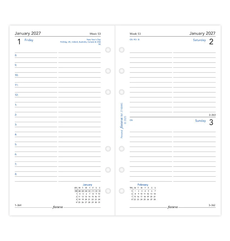 One Day On A Page Diary With Appointments - Personal 2027 English - Image 4