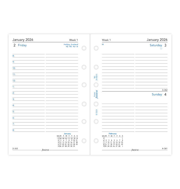 One Day On A Page Diary With Appointments - Pocket 2026 English - Image 4