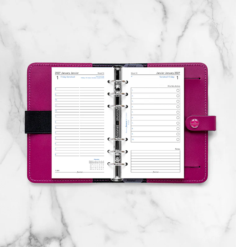 One Day on Two Pages Diary - Personal 2027 English/French - Image 3