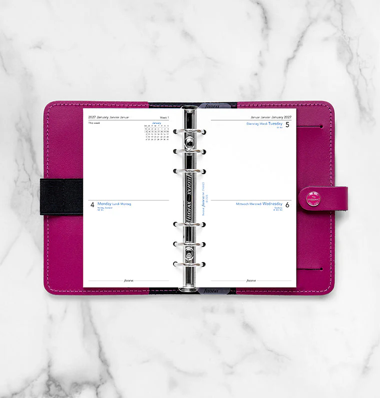 Two Days On One Page Diary - Personal 2027 English/French/German - Image 3