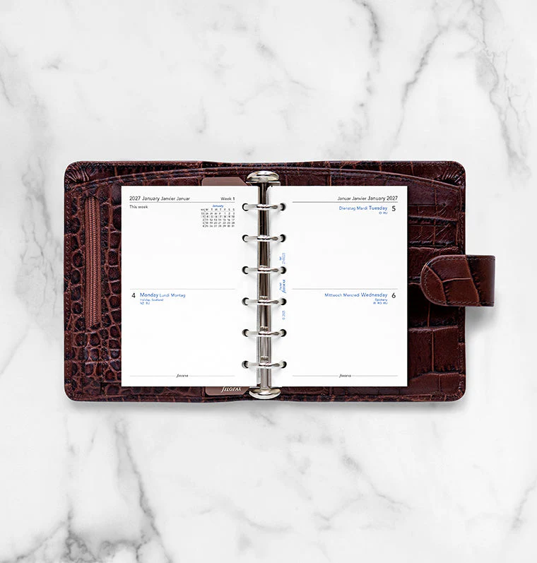 Two Days On One Page Diary - Pocket 2027 English/French/German - Image 3