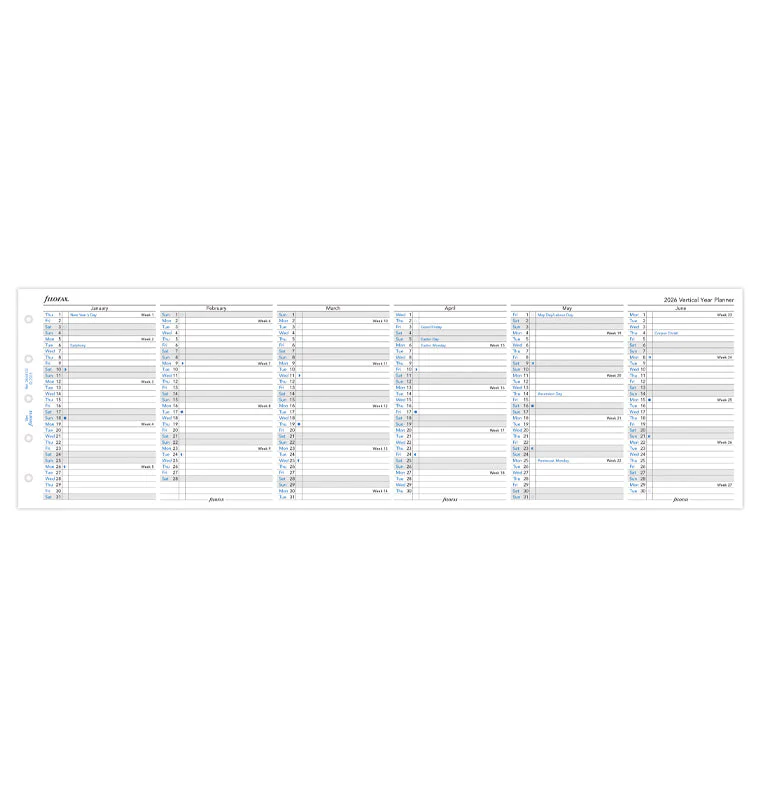 Vertical Year Planner - Mini 2026 English - Image 4