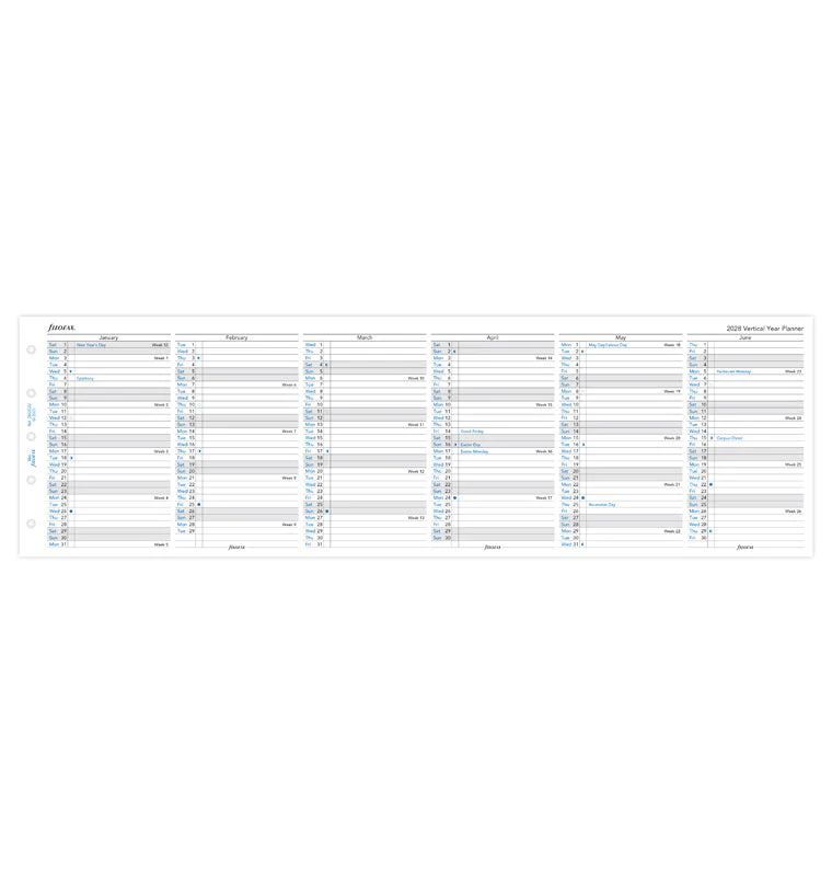 Vertical Year Planner - Mini 2028 English - Image 4