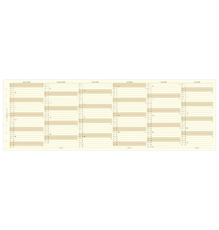 Vertical Year Planner - Personal Cotton Cream 2028 English - Image 4