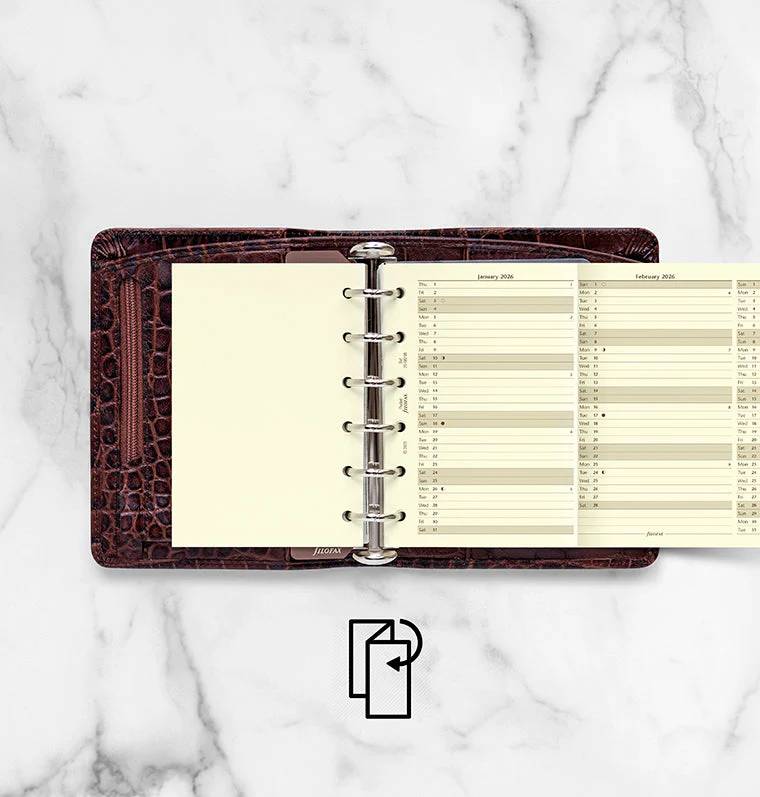 Vertical Year Planner - Pocket Cotton Cream 2026 English - Image 3