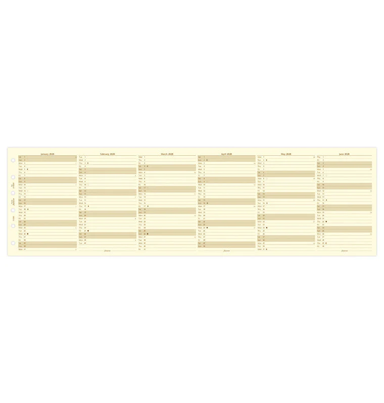 Vertical Year Planner - Pocket Cotton Cream 2028 English - Image 4