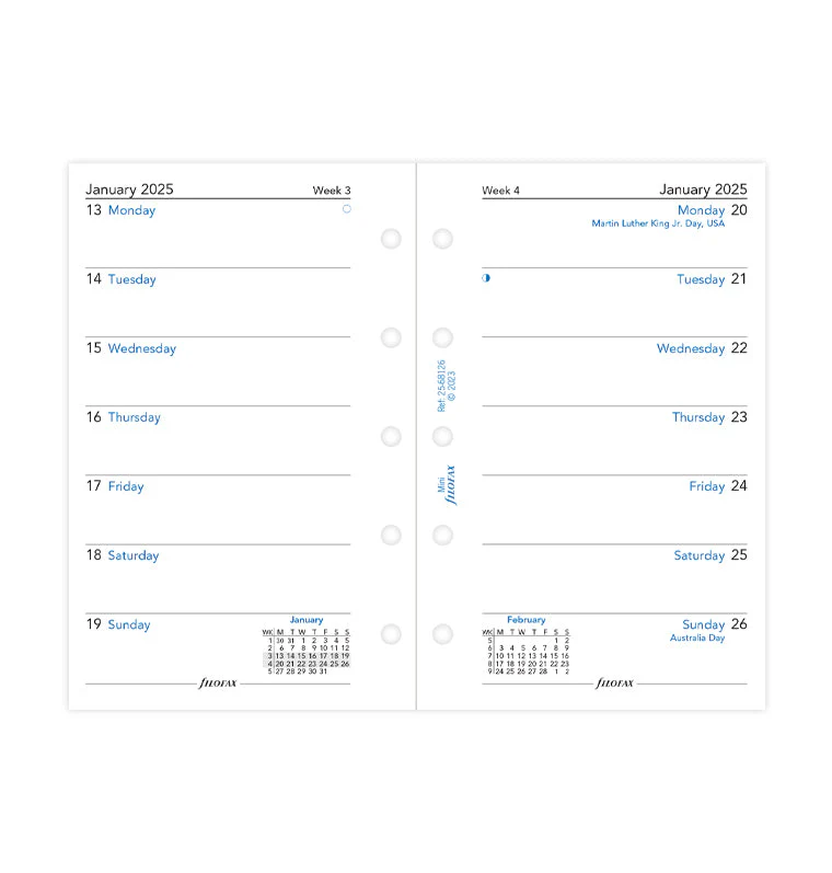 Week On One Page Diary - Mini 2026 English - Image 4