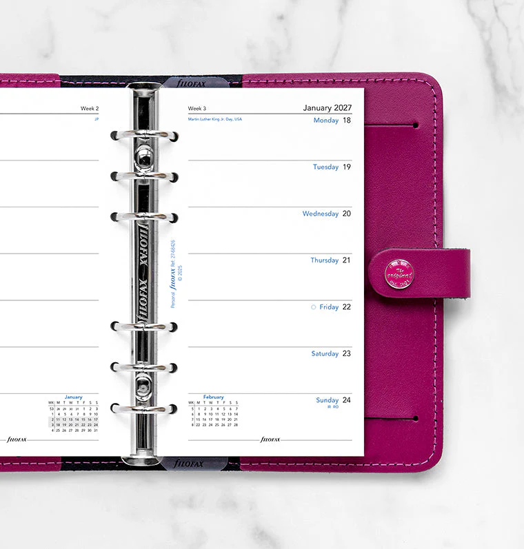 Week On One Page Diary - Personal 2027 English - Image 2
