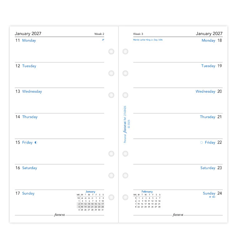Week On One Page Diary - Personal 2027 English - Image 4