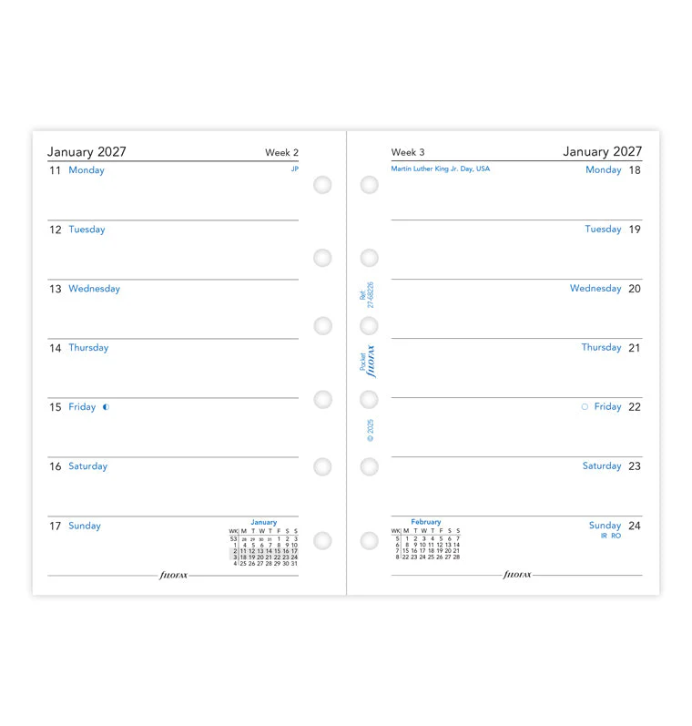 Week On One Page Diary - Pocket 2027 English - Image 4