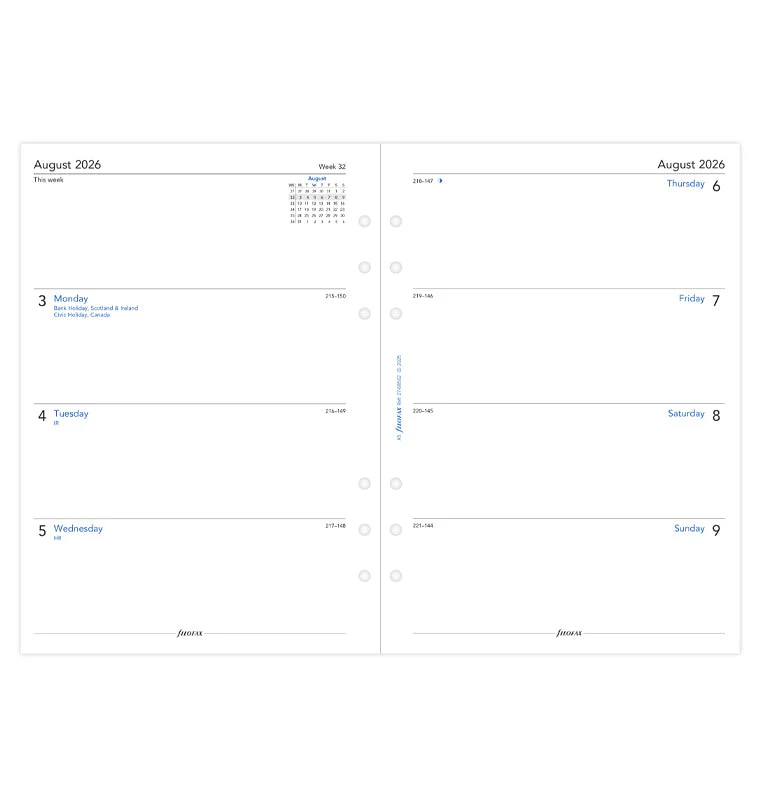Week On Two Pages Academic Diary - A5 2026-2027 English - Image 4